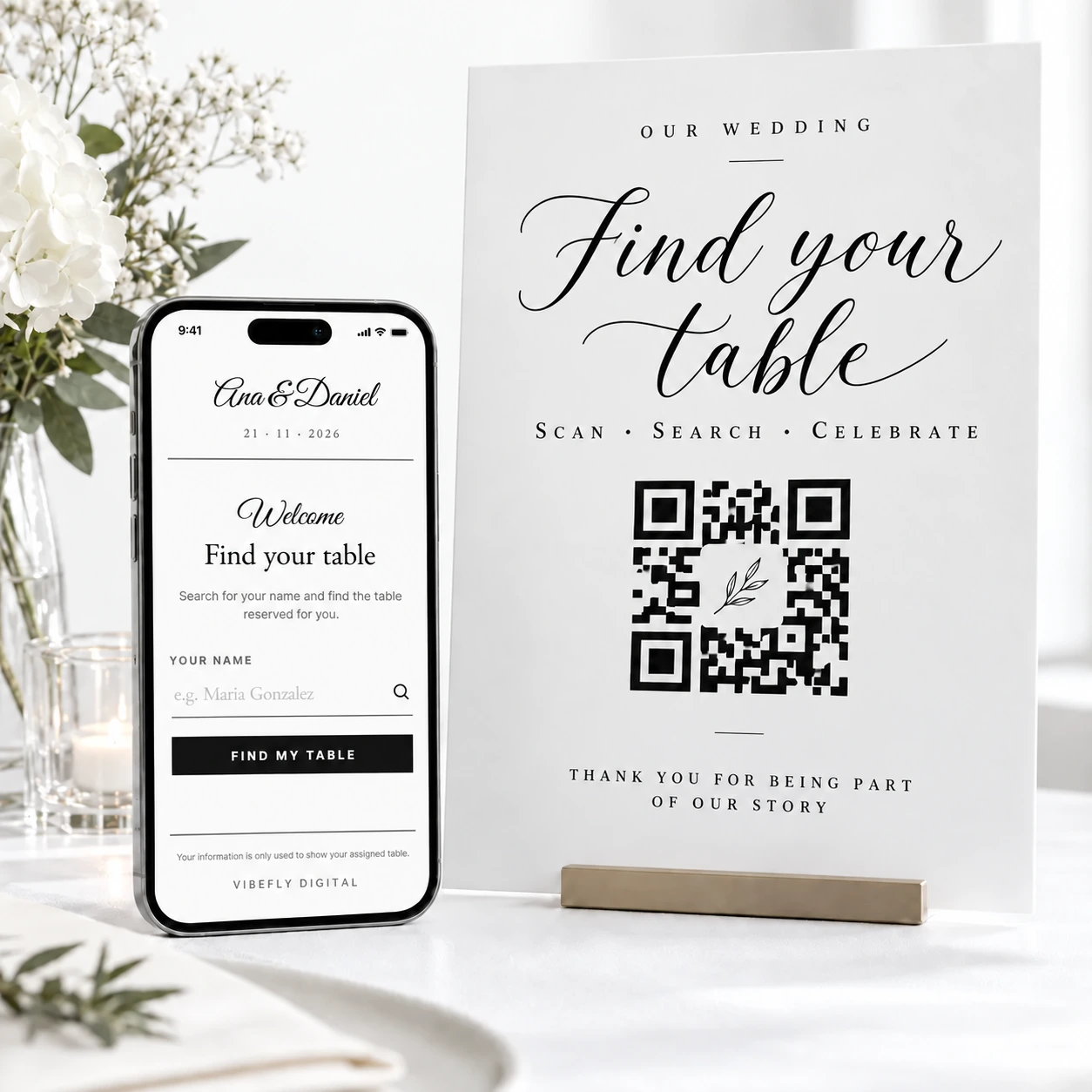 Find your table or seat
