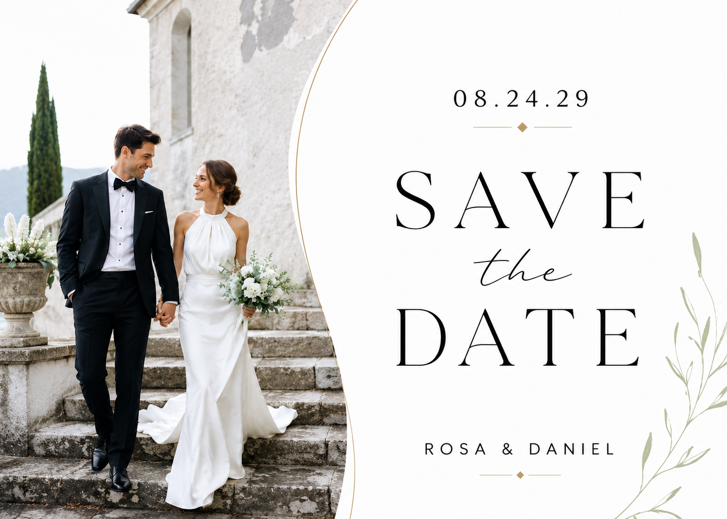 Save the Date Elegante con Foto