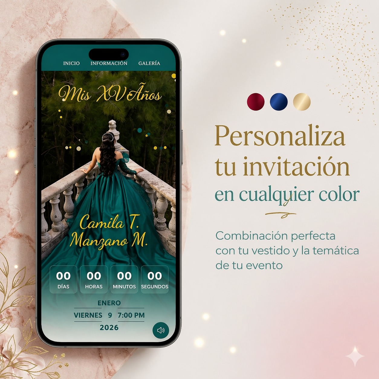 Digital Quinceañera Invitation-2